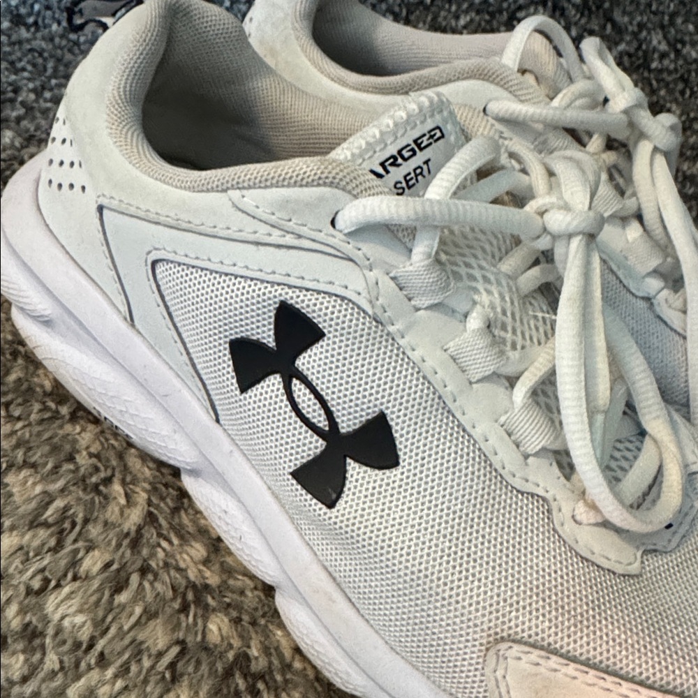 Women’s Under Armour White and Black Athletic Shoes